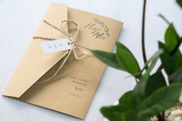 Thiệp mở ba bìa giấy Kraft - Image 2