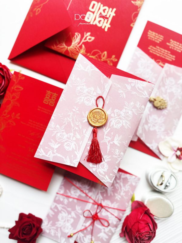 Traditional Gold Metallic Red Wedding