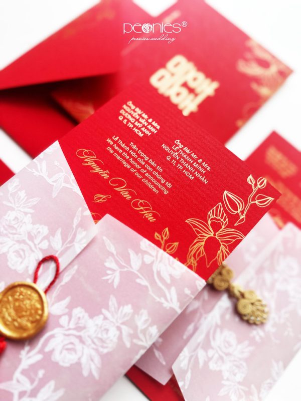 Traditional Gold Metallic Red Wedding - Image 2