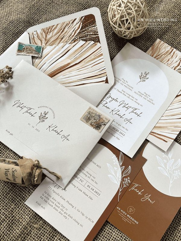Thiệp cưới mộc mạc phong cách Bohemian - Image 2