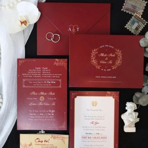 Thiệp cưới tone đỏ