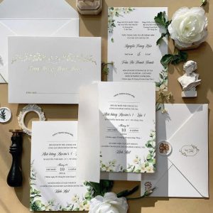 Thiệp trắng giản dị
